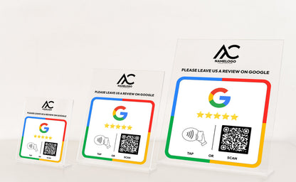 Custom Google Review NFC Plate - Single QR