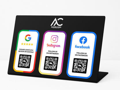 Custom Multi QR Code NFC Plate - Payment Plaque