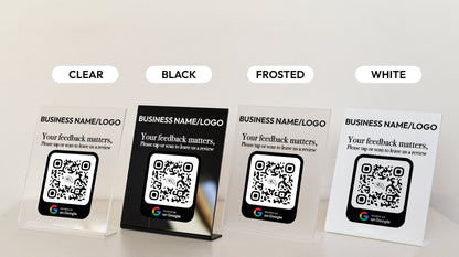 Review Us on Google Plaque - Customizable NFC/Tap and QR Sign Google Review Plate, Ultimate Tool for Drive Online Visibility and Reputation