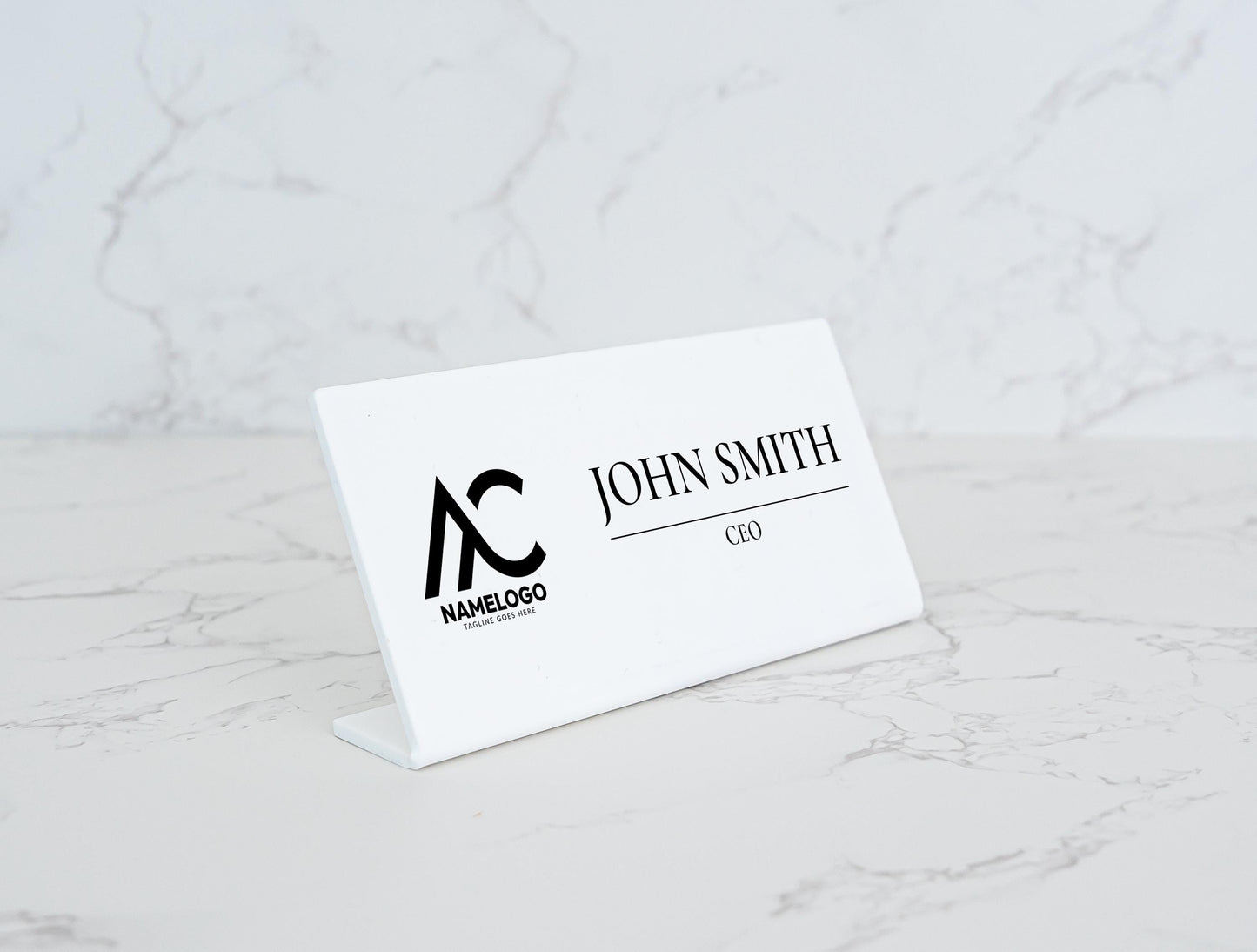 Custom Desk Nameplate, Personalized Acrylic Office Name Plate, Coworker Office Business Gift, Desk Plaque for New Job,Modern Graduation Gift
