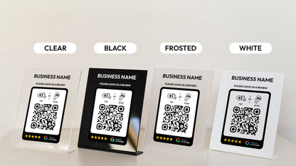 Personalized NFC Google Tap To Review plaque, Business Leave a Review, QR Code Sign, Google Review plate, Mini QR Code sign