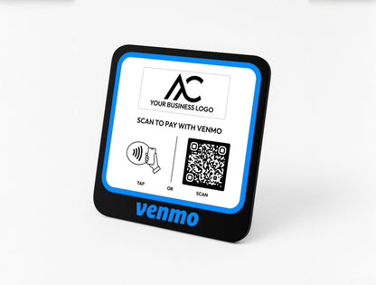 Custom Logo Venmo QR Code Payment Sign: Scan to Pay Acrylic Display