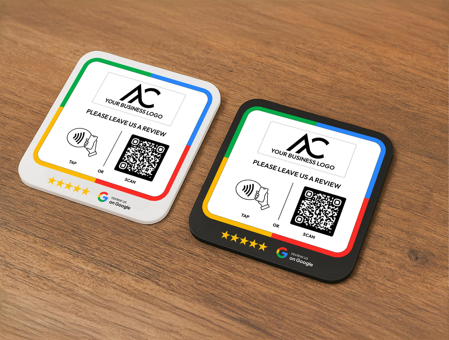 Personalised Google Review NFC Plate - Custom