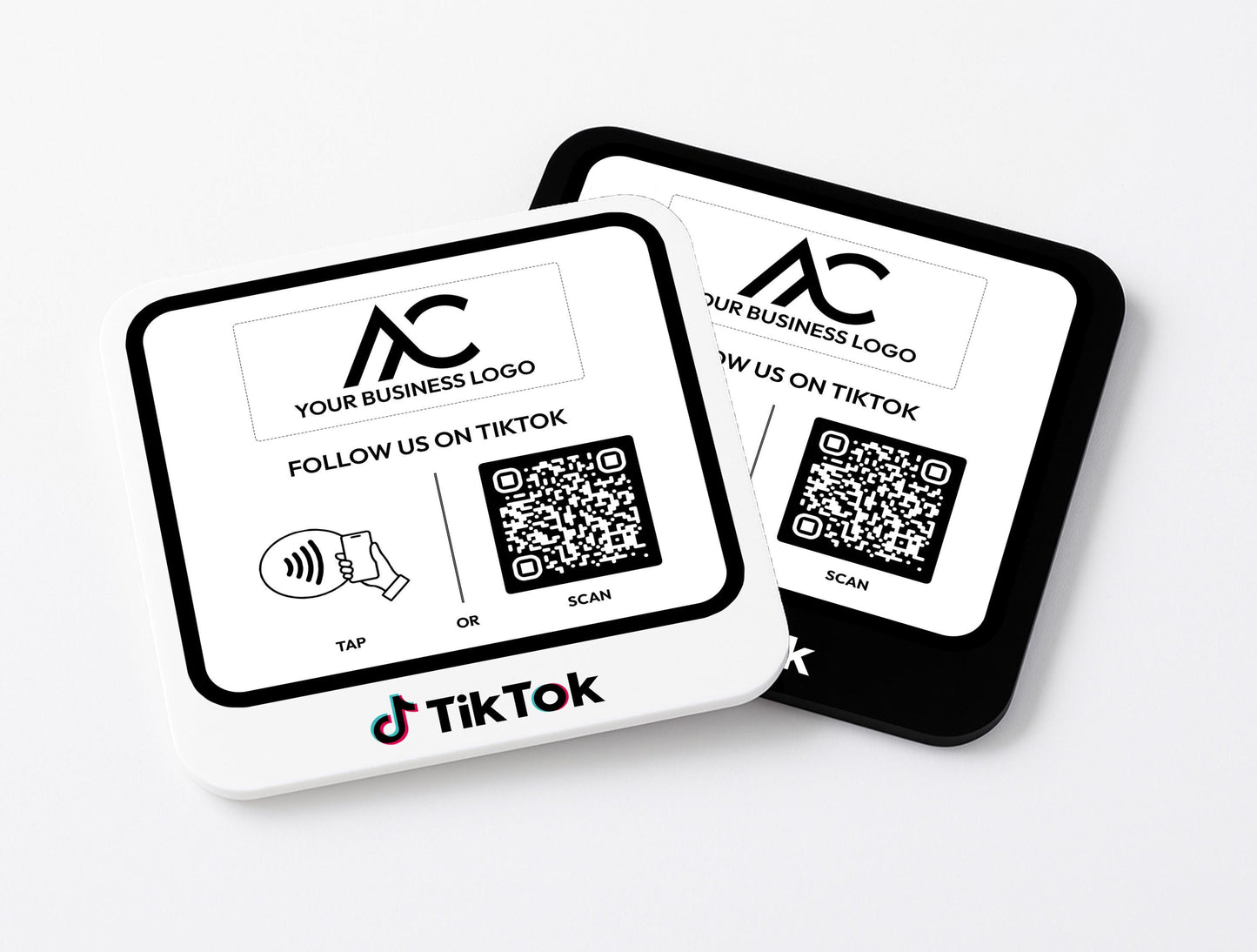 Custom TikTok QR Code Sign: Social Media Display for Business