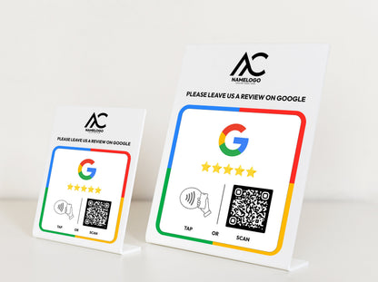 Custom Google Review NFC Plate - Single QR