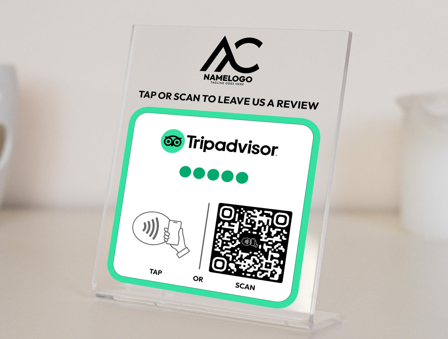 Custom TripAdvisor NFC Plaque - Link in Bio Plate