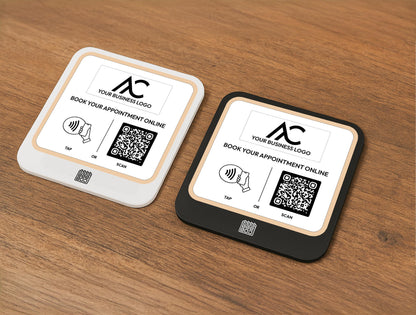 Custom Acrylic Booking Sign - Scan or tap to Book