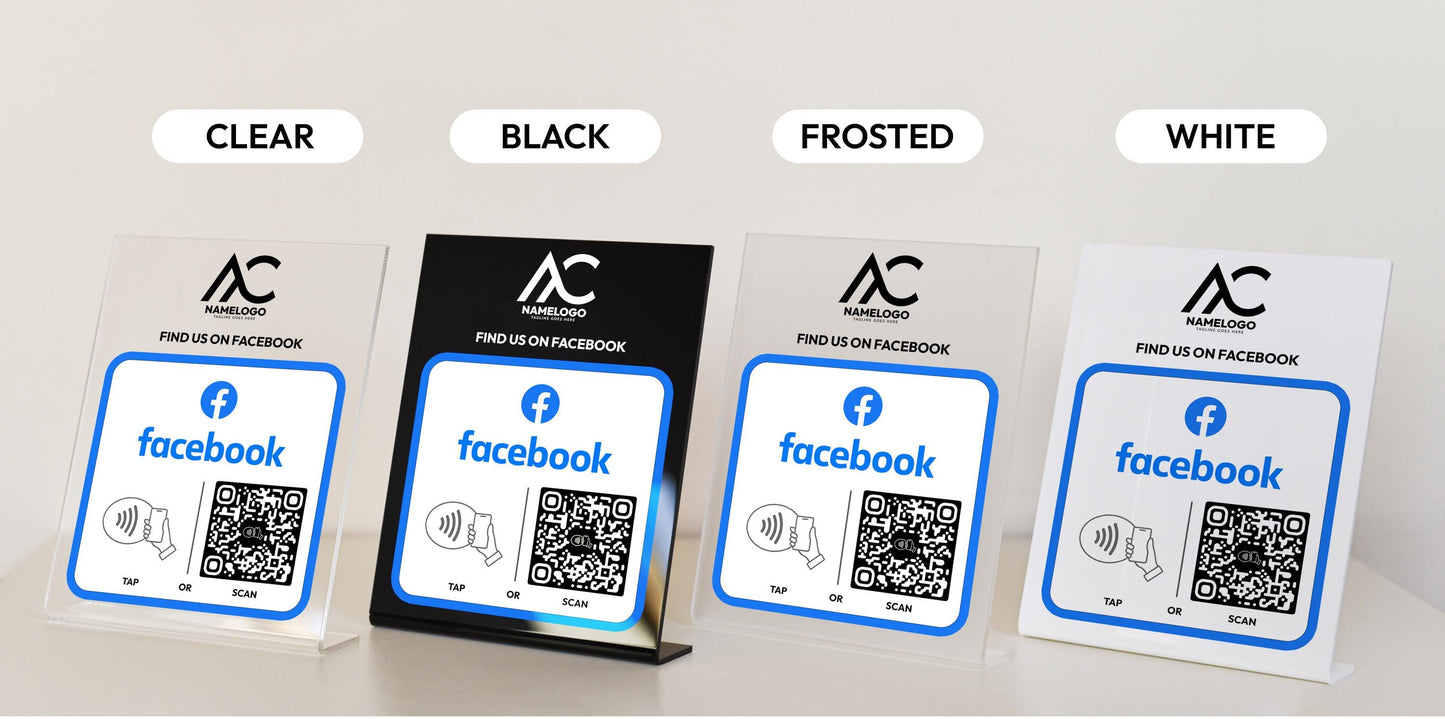 Custom Facebook NFC Plate - Link in Bio Plate