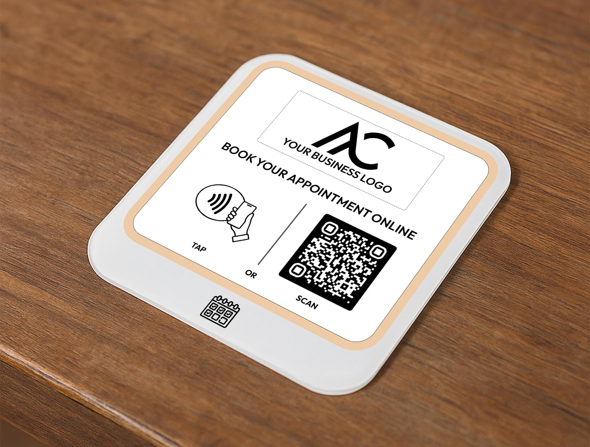 Modern Appointment QR Code Sign for Spa, Skincare, or Medical Office
