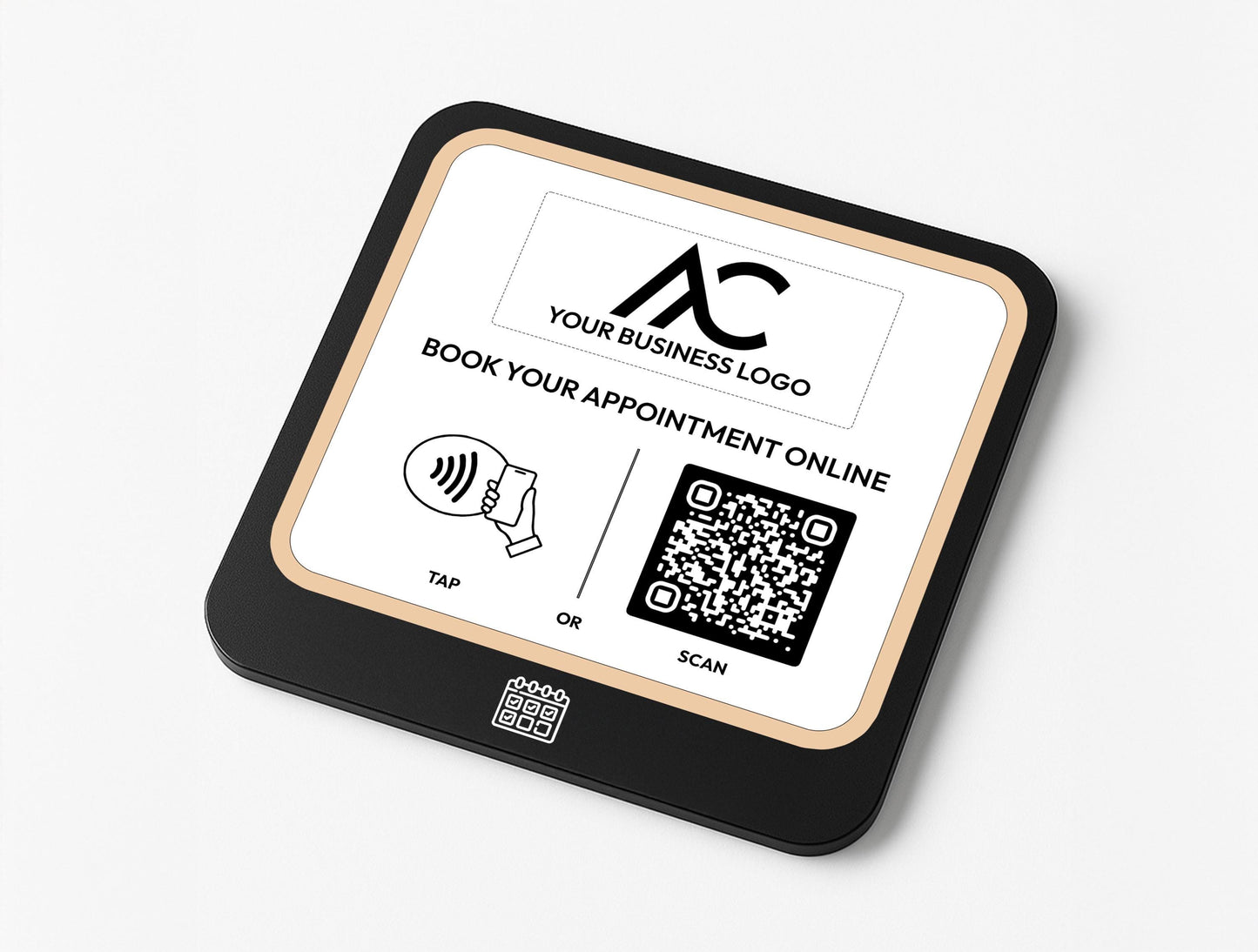 Custom Acrylic Booking Sign - Scan or tap to Book