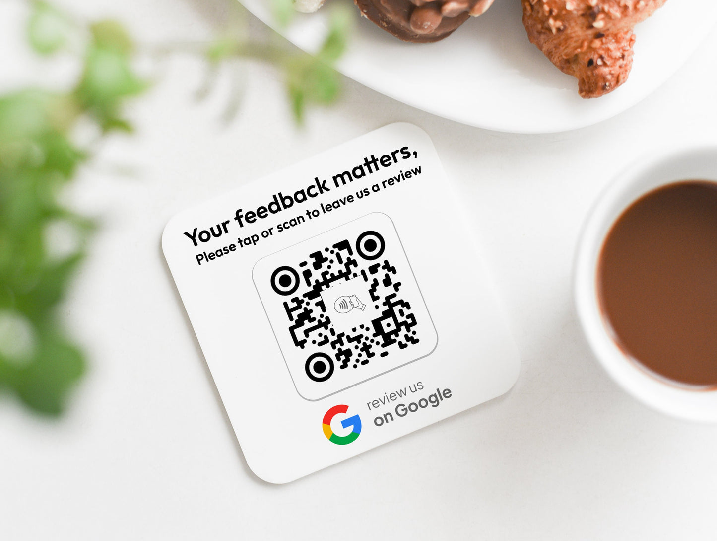 Mini Google Review NFC Plaque - Personalised