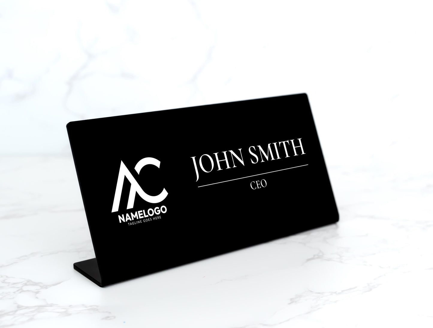 Custom Desk Nameplate, Personalized Acrylic Office Name Plate, Coworker Office Business Gift, Desk Plaque for New Job,Modern Graduation Gift