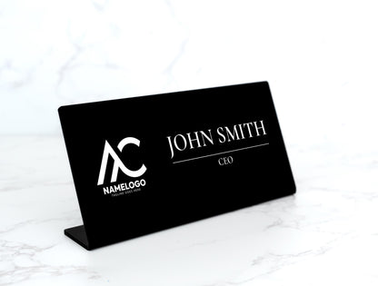Custom Desk Nameplate, Personalized Acrylic Office Name Plate, Coworker Office Business Gift, Desk Plaque for New Job,Modern Graduation Gift