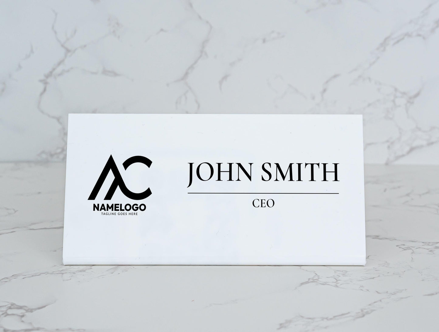Custom Desk Nameplate, Personalized Acrylic Office Name Plate, Coworker Office Business Gift, Desk Plaque for New Job,Modern Graduation Gift