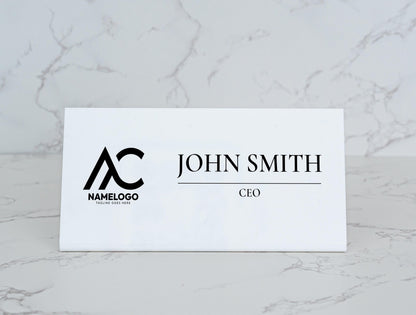 Custom Desk Nameplate, Personalized Acrylic Office Name Plate, Coworker Office Business Gift, Desk Plaque for New Job,Modern Graduation Gift