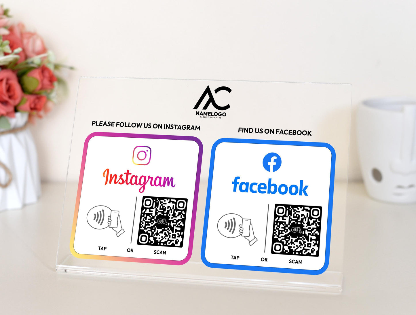 Custom Multi Link NFC Plate - Social Media