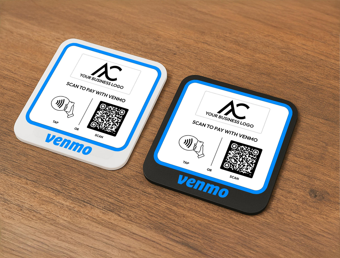 Custom Logo Venmo QR Code Payment Sign: Scan to Pay Acrylic Display