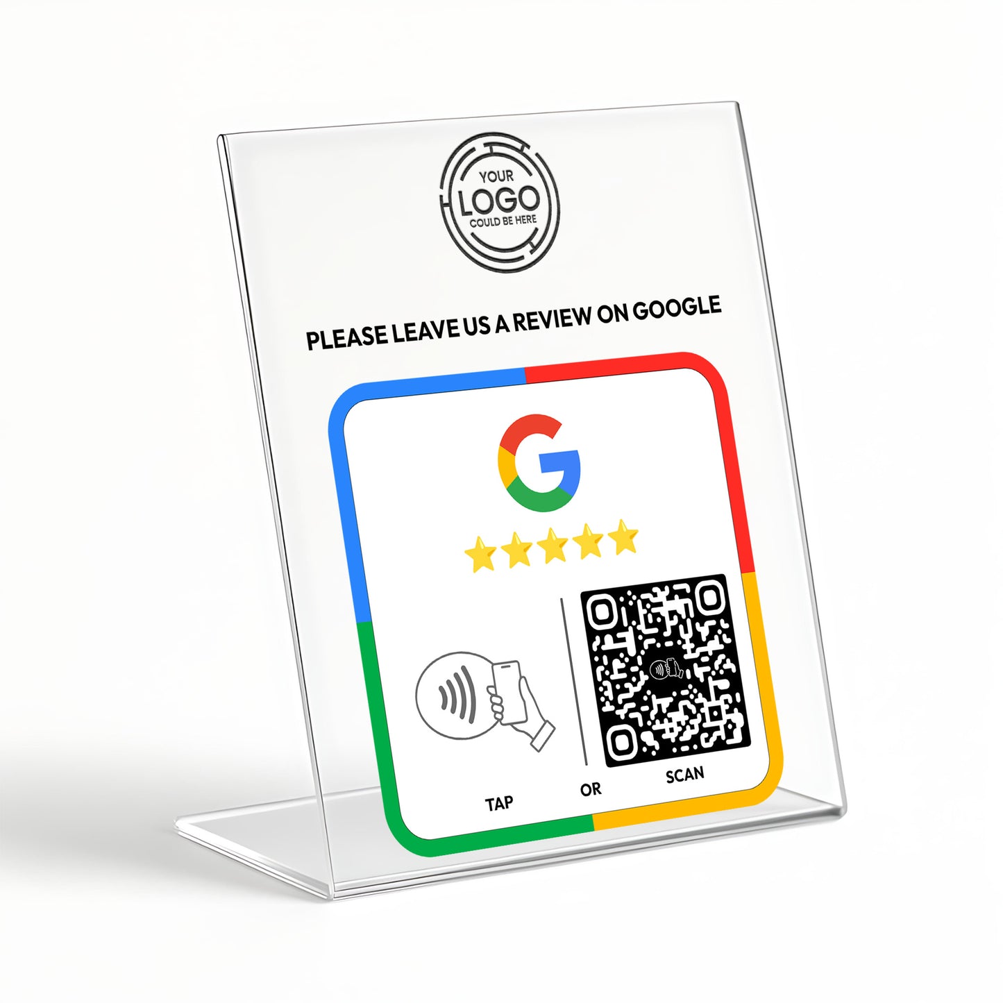 Tap to Review us on Google NFC & QR Code Stand