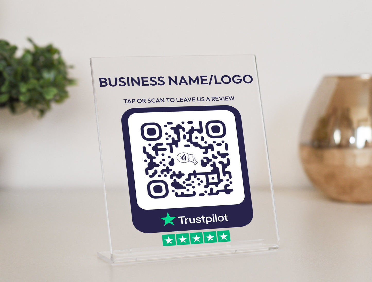 Custom Trustpilot NFC Plate - Link in Bio Plate