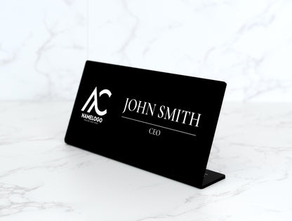 Custom Desk Nameplate, Personalized Acrylic Office Name Plate, Coworker Office Business Gift, Desk Plaque for New Job,Modern Graduation Gift