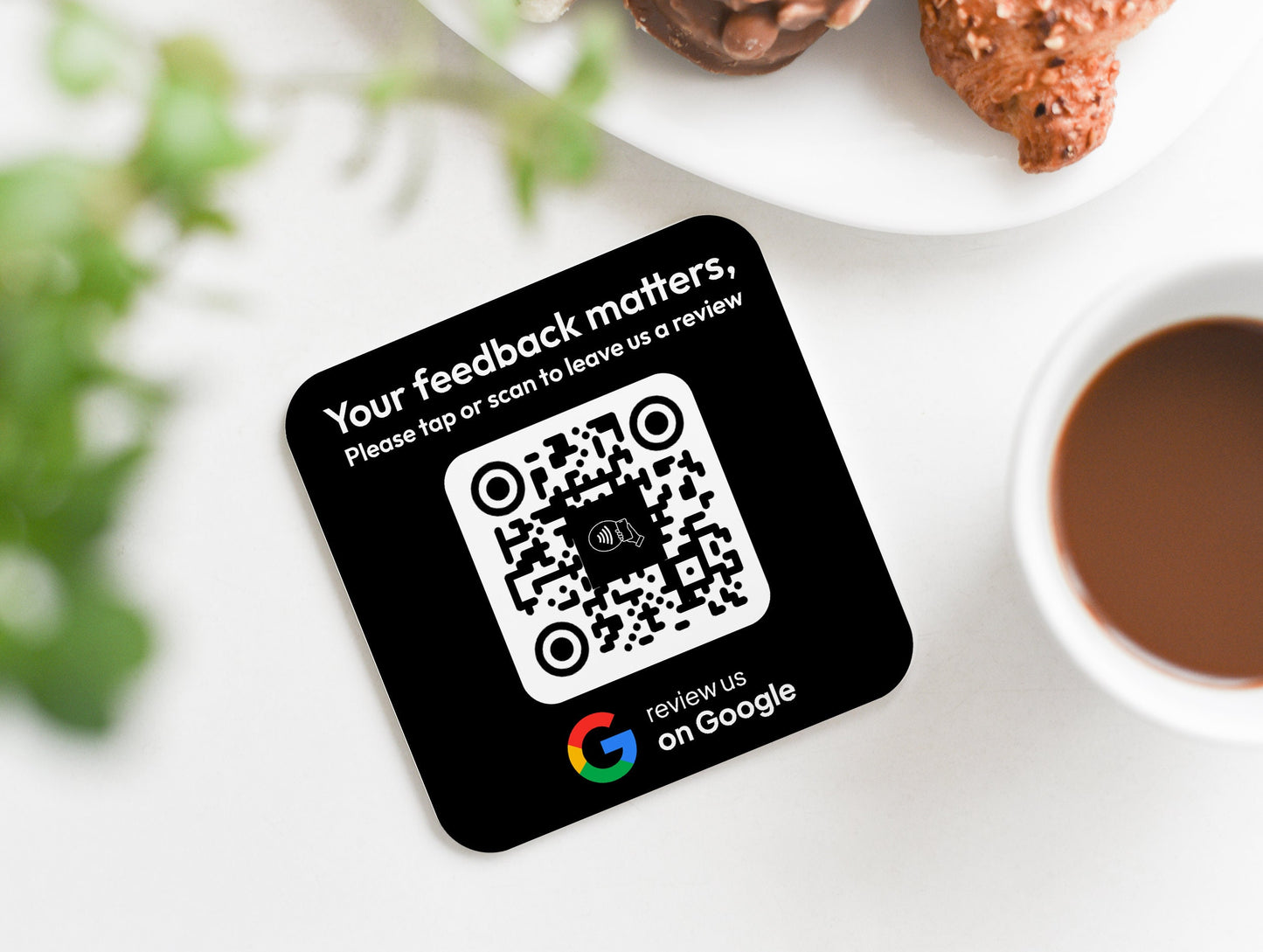 Mini Google Review NFC Plaque - Personalised