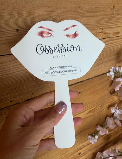 Custom Handheld Mirror: Lash Technician Social Media Prop
