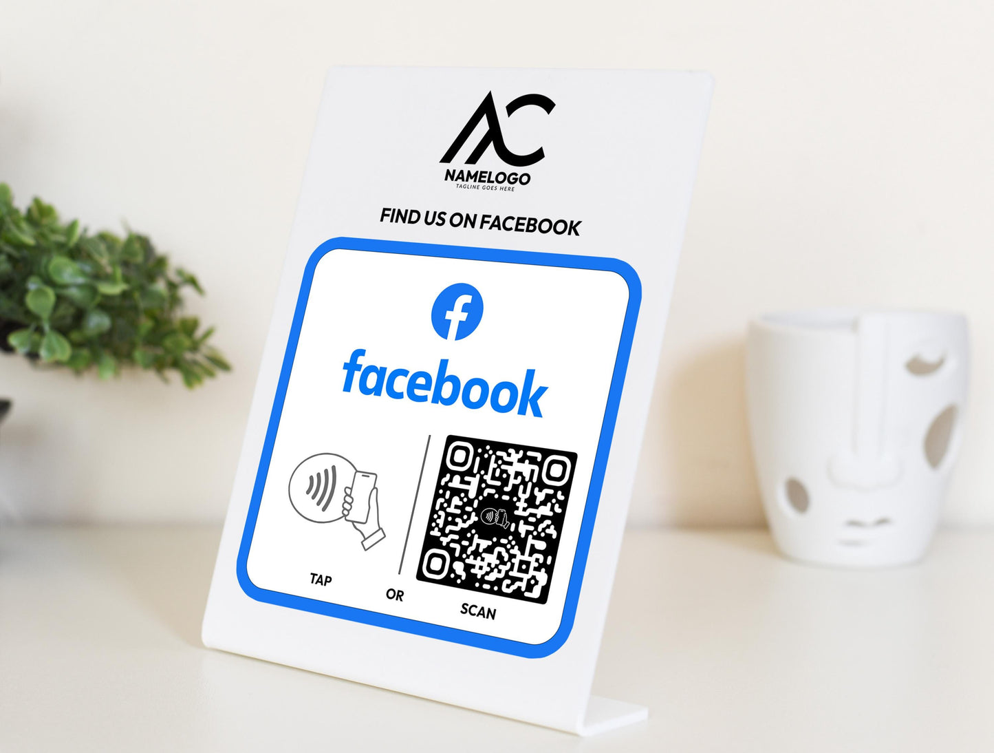 Custom Facebook NFC Plate - Link in Bio Plate