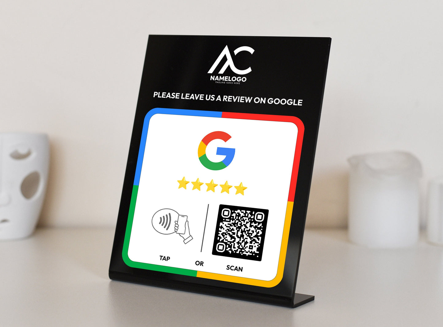 Mini Google Review NFC Plaque - Custom