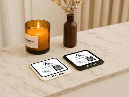 Modern Acrylic Table Sign for TikTok Followers and Customer Payments