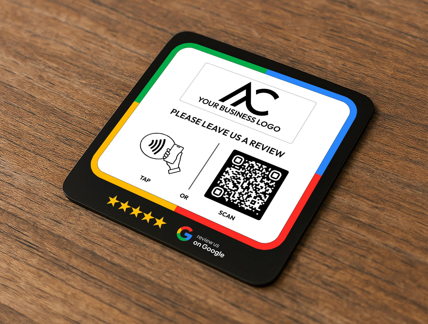Personalised Google Review NFC Plate - Custom