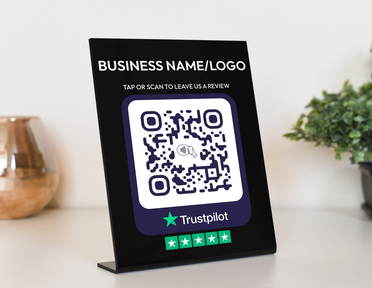 Custom Trustpilot NFC Plate - Link in Bio Plate