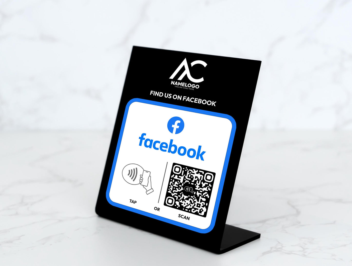 Custom Facebook NFC Plate - Link in Bio Plate