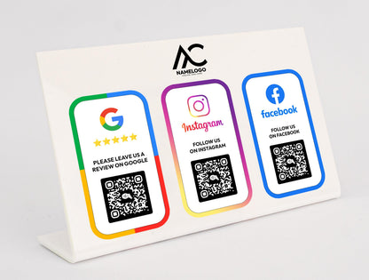 Custom QR and NFC acrylic sign packaged securely – ready for business setup or gifting